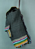 Woven Cotton Backpack - Black