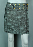 Mushroom Mini Wrap Skirt