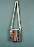 Small Hemp Side/Crossbody Bag - Blue/Black Multi