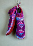 Wool Knit Slippers - Purple