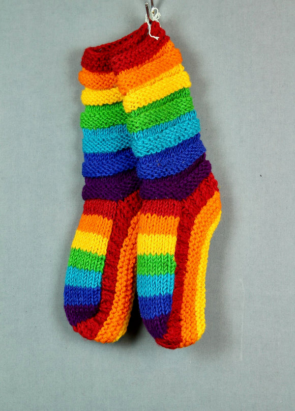 Wool knit socks - Rainbow