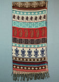 Shawl Blanket- Red/blues