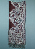 Shawl Scarf - Maroon Grey Multi