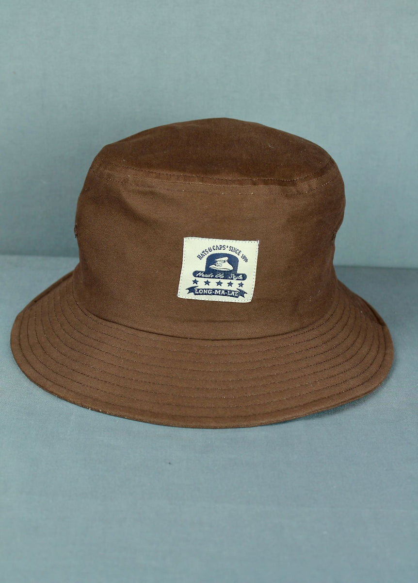 Plain Bucket Hat Brown Wildflower Clothing NZ