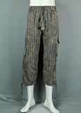 3/4 Striped Stonewashed Trousers