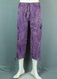 3/4 Striped Stonewashed Trousers