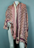 Shawl Scarf - Red Burgundy Arrow