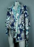 Shawl Scarf - Blue Rose