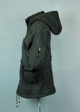Wool Black Hoodie Jacket