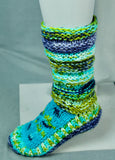 Wool Knit Socks - Blues