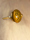 Ceramic Drawer Knobs - Retro Brown