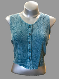 Embroidered Gypsy Crop Vest