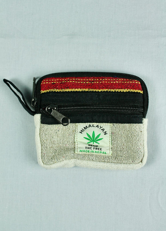 Himalayan Hemp Wallet/Purse - Red Stripe