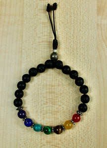 Lava Stone Chakra Bracelet