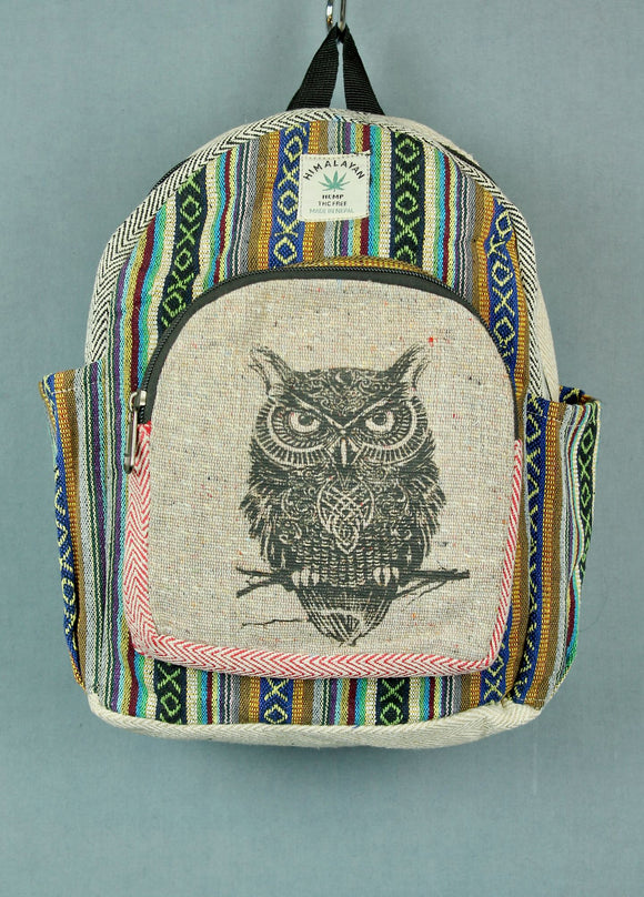 Hemp backpack owl
