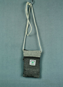 Hemp Passport/Phone Bag - Black and White