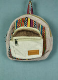 Hemp Backpack Small - Brown Multi