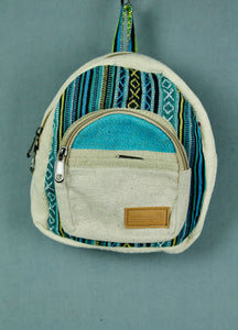 Hemp Backpack Small - Turquoise