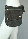 3 ring belt bag - Black Suede