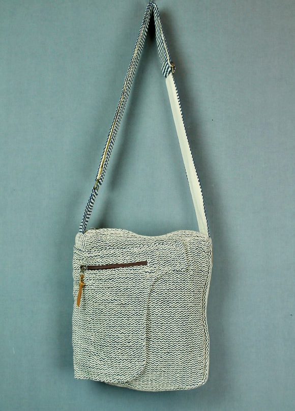 Woven Cotton Shoulder Bag