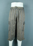 3/4 stripey stonewashed trousers