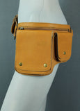 Square Pocket Leather Belt bag