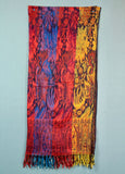 Shawl Blanket - Red/gold/purple