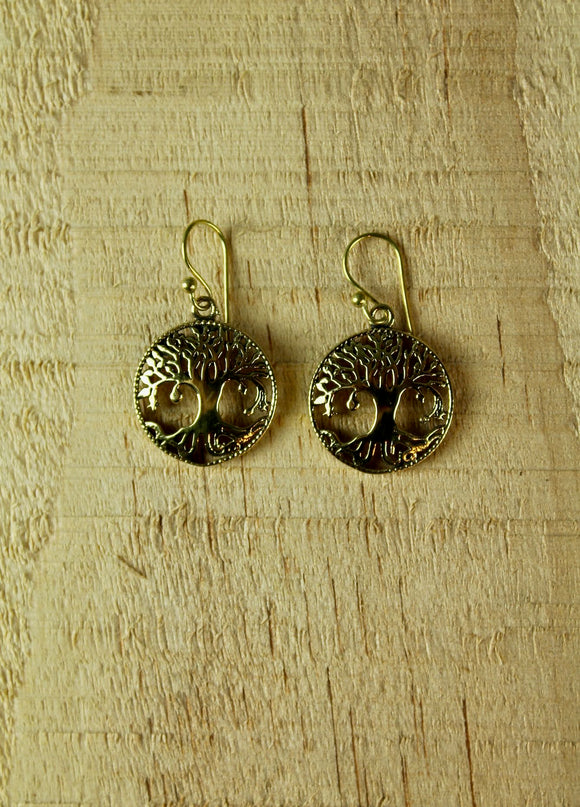 Brass earrings #11