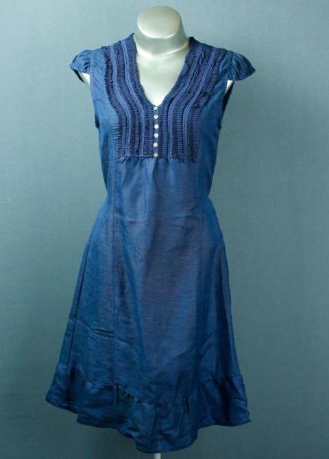 linen cotton knee length dress