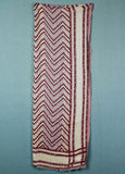 Shawl scarf - Red burgundy arrow