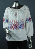 cotton embroidered peasant top