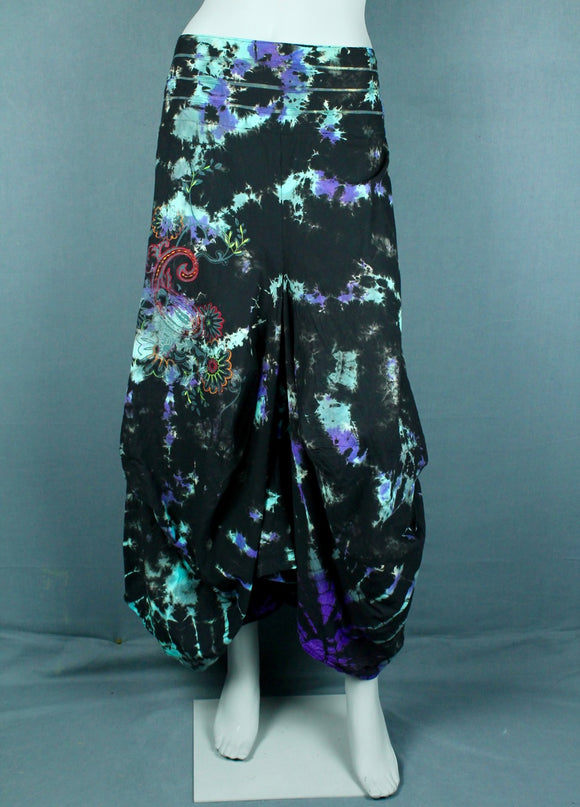 Embroidered Tie Dye Skirt