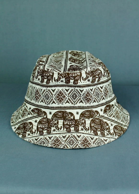 Elephant Bucket Hat - Brown