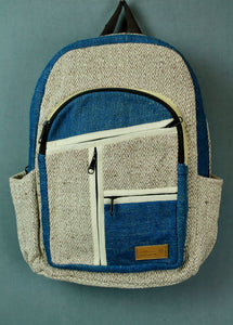 Hemp backpack large - Blue