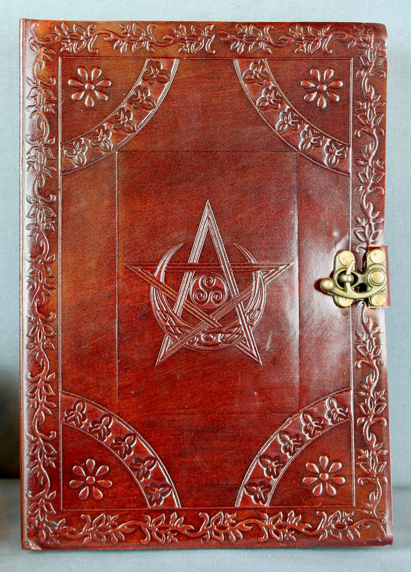 Large Pentagram Leather Diary