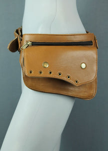 Leather Belt Bag Brown 