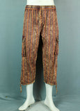 3/4 stripey stonewashed trousers