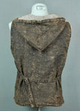 Stonewash Hooded Waistcoat