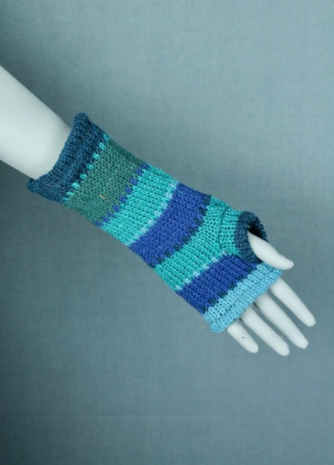 Wool knit arm warmers