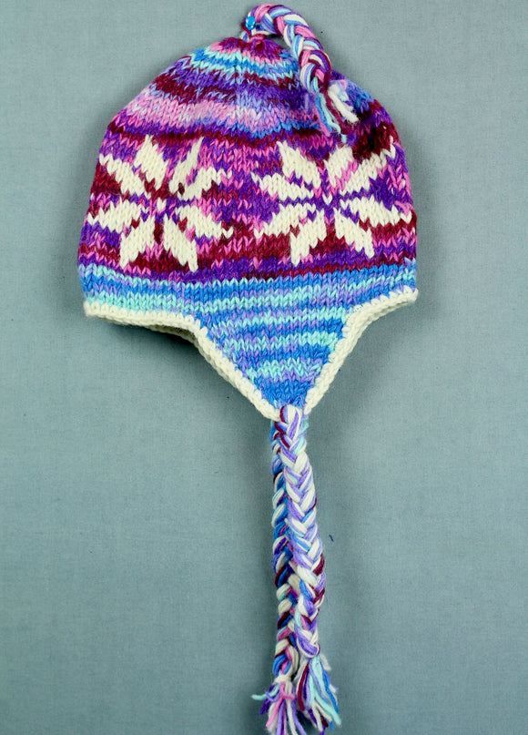 Wool Ear Hat - Purple